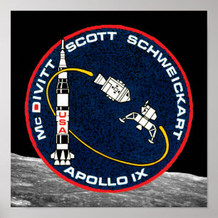 Apollo 9 NASA Mission Patch Logo Poster