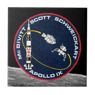 Apollo 9 NASA Mission Patch Logo Tile