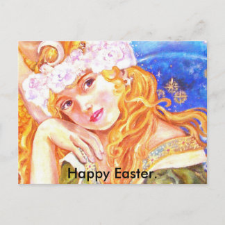 Apollo and a spirit of a dead person of the mon... holiday postcard