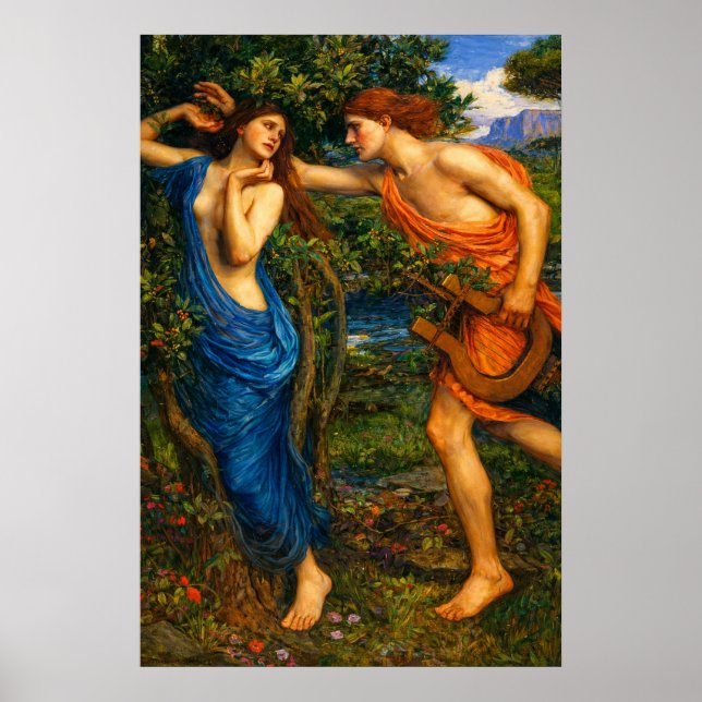 Apollo and Daphne by John William Waterhouse Poster (Front)