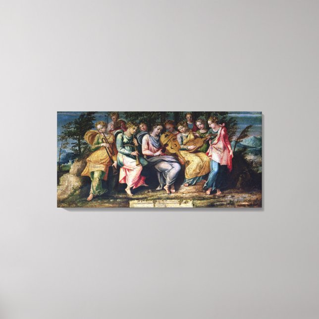 Apollo and the Muses, 1600 Canvas Print (Front)