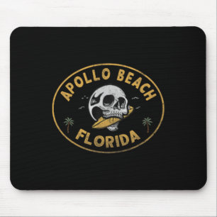 Apollo Beach Florida Fl Vintage Surf Front And Ck Mouse Pad