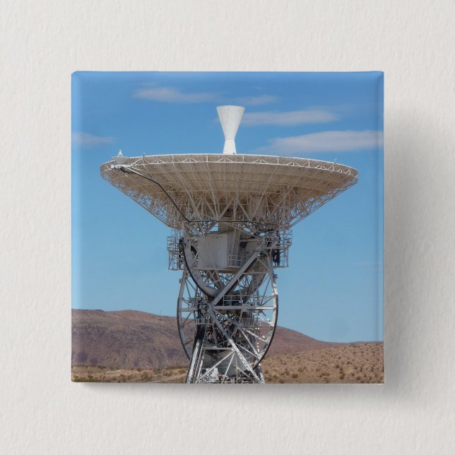 Apollo Deep Space Dish Antenna 2 Inch Square Button (Front)