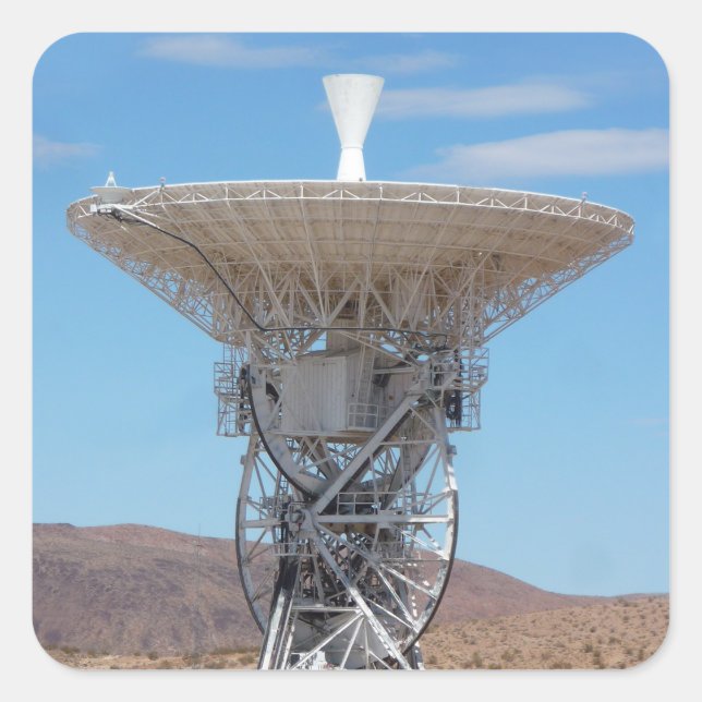 Apollo Deep Space Dish Antenna Square Sticker (Front)
