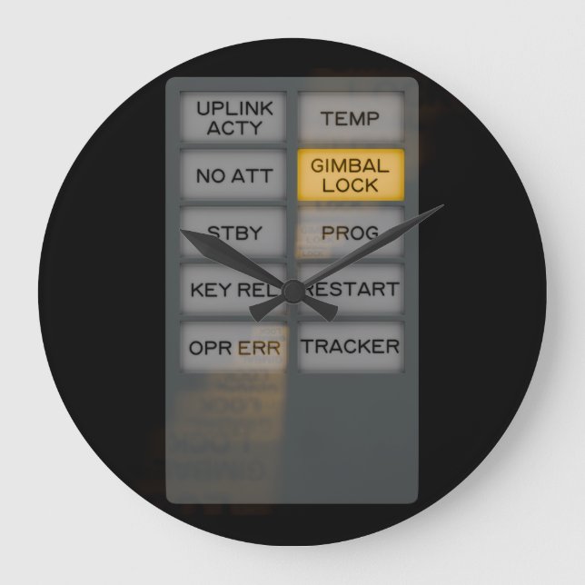 Apollo Indicator Alarm DSKY, Gimbal Lock Clock (Front)