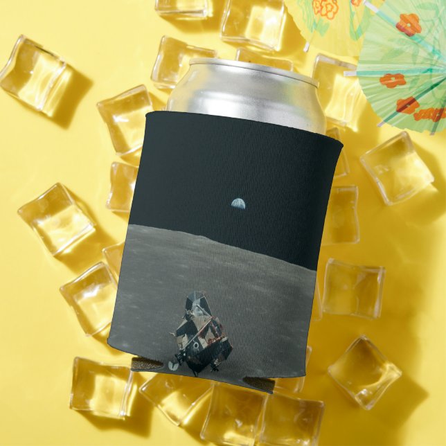 Apollo Lunar Lander and Earthrise Over Moon     Can Cooler (In Situ Summer)