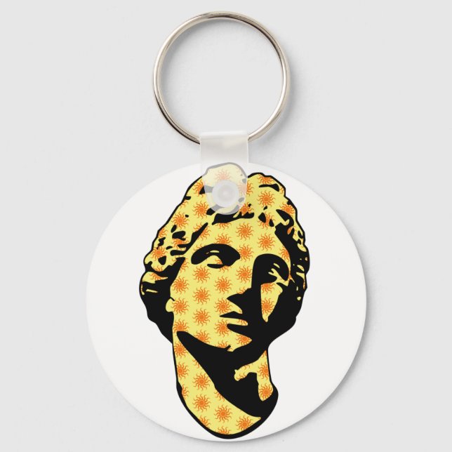 Apollo marble statue keychain (Front)