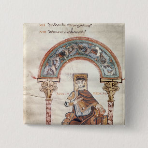 Apollo Medicus, from 'Etymologiae' 2 Inch Square Button
