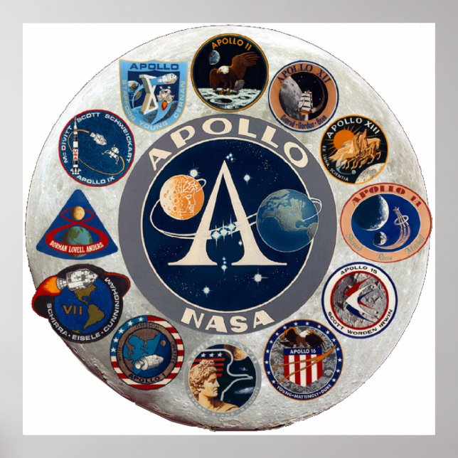 Apollo Program Commemorative Logo Poster (Front)