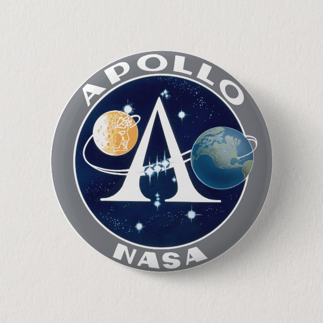 Apollo Program Logo 2 Inch Round Button (Front)