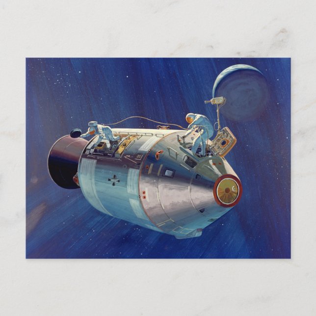 Apollo Program - Moon Mission Artist Concept Postcard (Front)