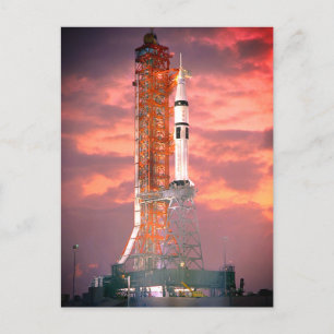 Apollo Saturn 1B Rocket Launch Postcard