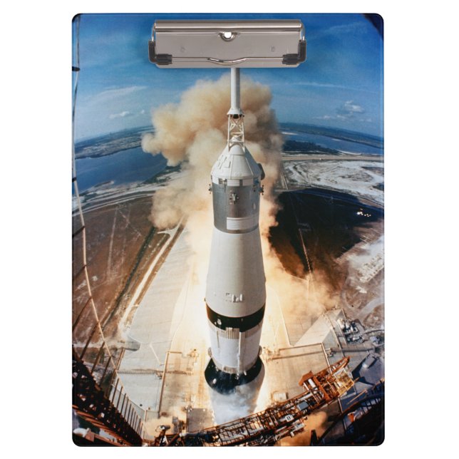Apollo Saturn V Rocket launch to Moon 1969 Clipboard (Front)