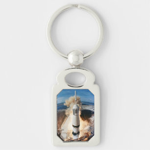 Apollo Saturn V Rocket launch to Moon 1969 Keychain