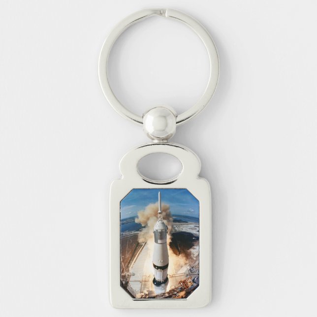 Apollo Saturn V Rocket launch to Moon 1969 Keychain (Front)