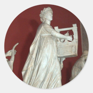 Apollo Statue in the Vatican Museum Classic Round Sticker