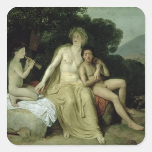 Apollo with Hyacinthus and Cyparissus Square Sticker