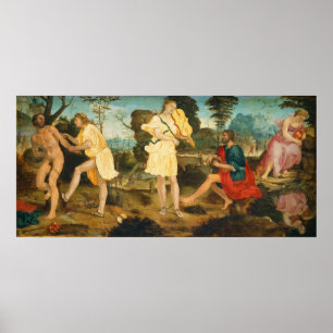 Apollon et Marsyas - M. Anselmi Affiche d'art fine
