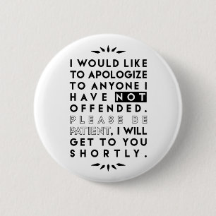 apologize 2 inch round button