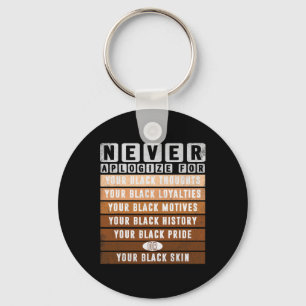 Apologize Black History Month Blm Melanin Pride Af Keychain