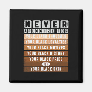 Apologize Black History Month Blm Melanin Pride Af Magnet