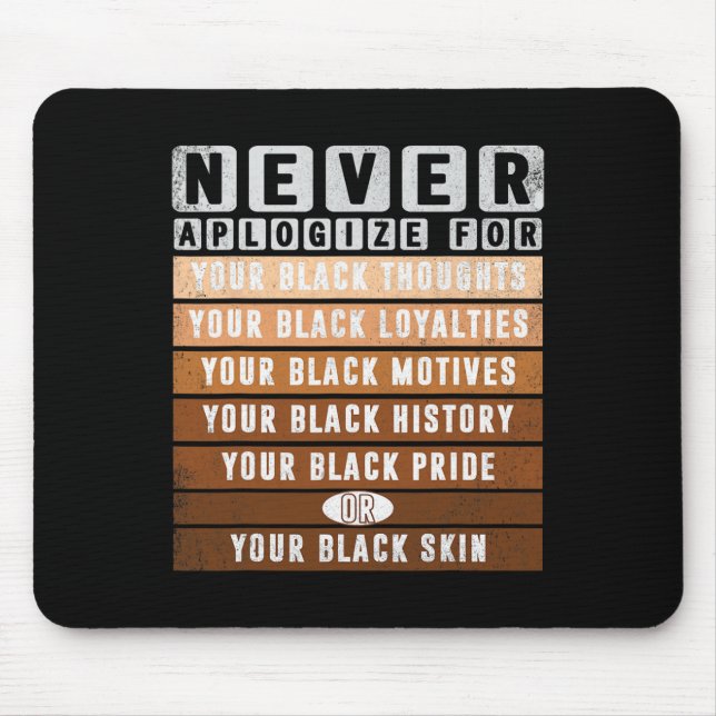Apologize Black History Month Blm Melanin Pride Af Mouse Pad (Front)
