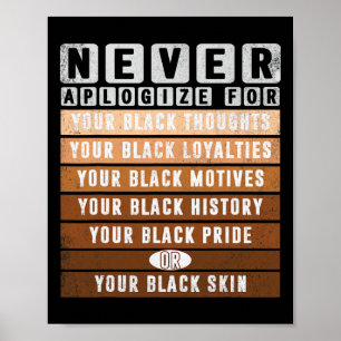 Apologize Black History Month Blm Melanin Pride Af Poster