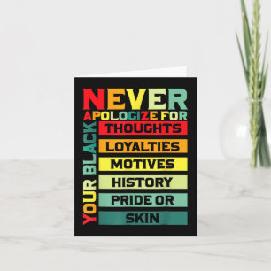Apologize For Your Blackness Black History Junetee Card