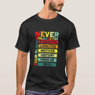 Apologize For Your Blackness Black History Junetee T-Shirt
