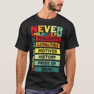 Apologize For Your Blackness Black History Junetee T-Shirt