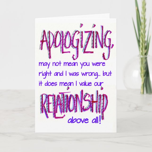APOLOGIZING CARD (Front)