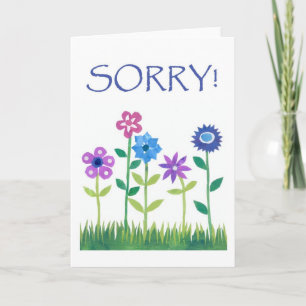 Apology Card - Flower Power