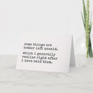 apology card, sorry card, some things are better thank you card
