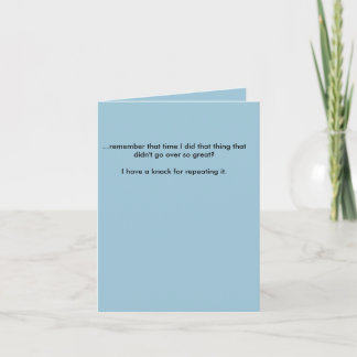 Apology Note Card - Short