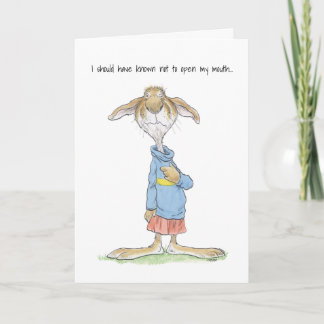 Apology Rabbit card