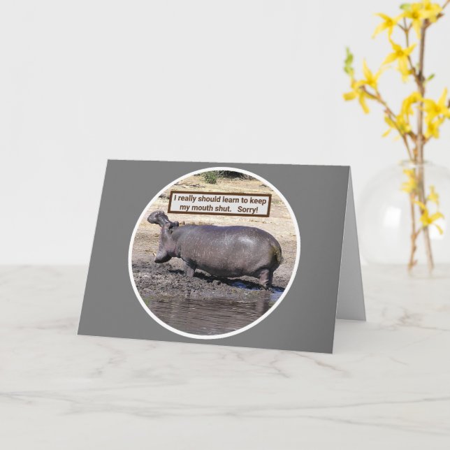 APOLOGY/REALLY SHOULD LEARN TO KEEP MY MOUTH SHUT CARD (Yellow Flower)