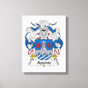 Aponte Family Crest Canvas Print