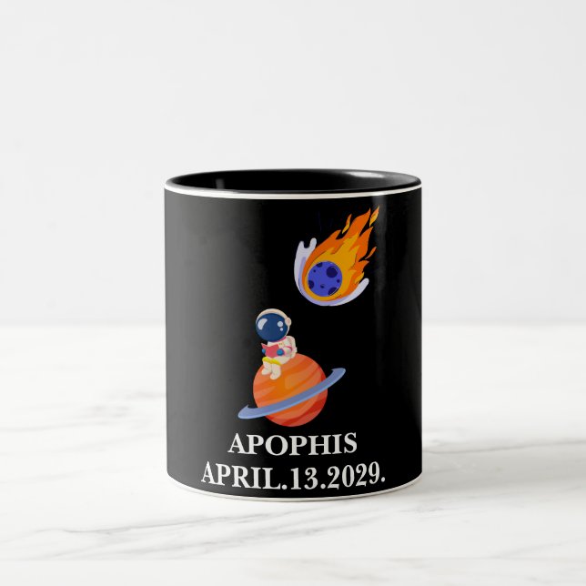 Apophis 2029 Asteroid Object 99942 Astronomy Space Two-Tone Coffee Mug (Center)