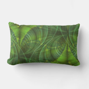 Apophysis Fractal Art I - green Outdoor Pillow