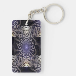 Apophysis Fractal Decor - black violet Keychain