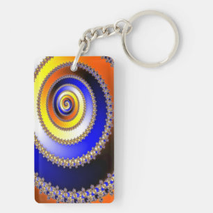 Apophysis Fractal Decor - spiral Keychain