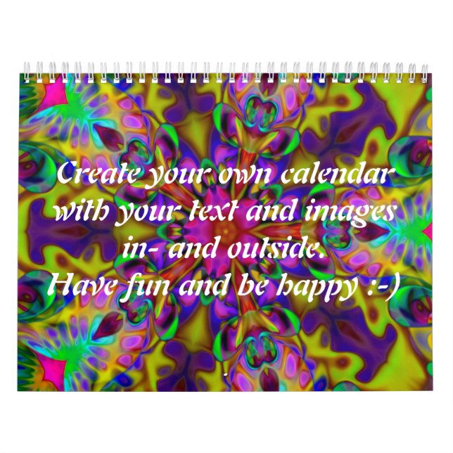 Apophysis Kaleidoscope II + your text & images Calendar (Cover)