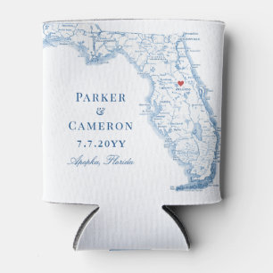 Apopka Florida Map Elegant Wedding Favour Can Cooler