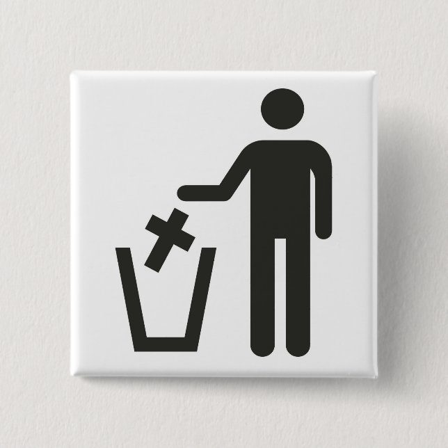 Apostasy 2 Inch Square Button (Front)
