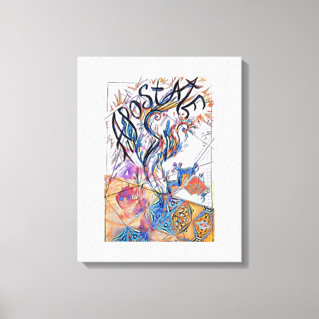 Apostate Colourful Free Doodle Drawing Canvas Print (Front)
