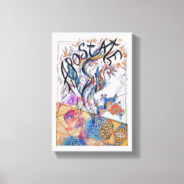 Apostate Colourful Free Doodle Drawing Canvas Print (Front)