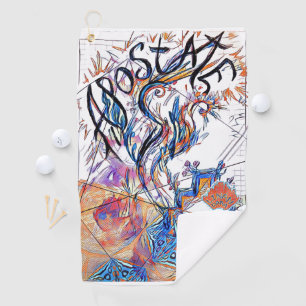 Apostate Colourful Free Doodle Drawing Golf Towel