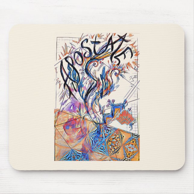 Apostate Colourful Free Doodle Drawing Mouse Pad (Front)