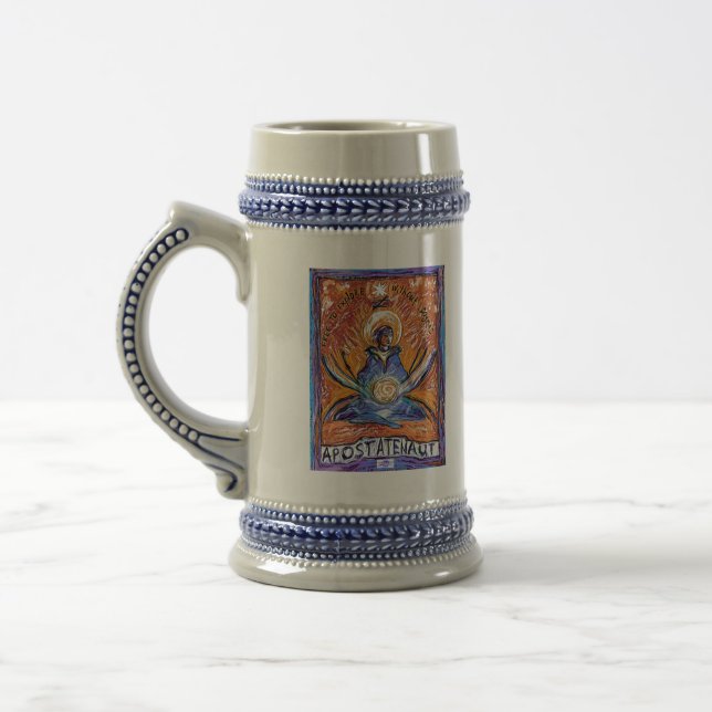 Apostatenaut - explore without dogmas beer stein (Left)