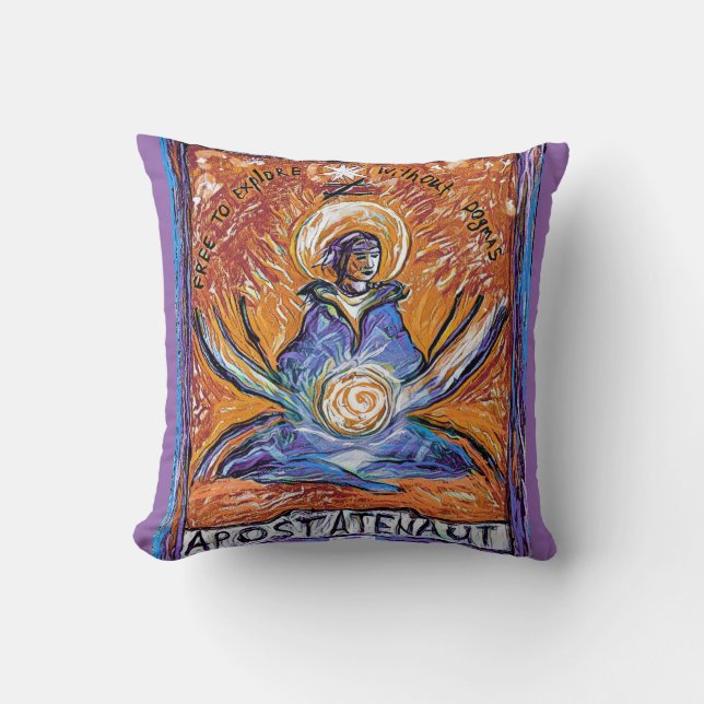 Apostatenaut - explore without dogmas throw pillow (Front)